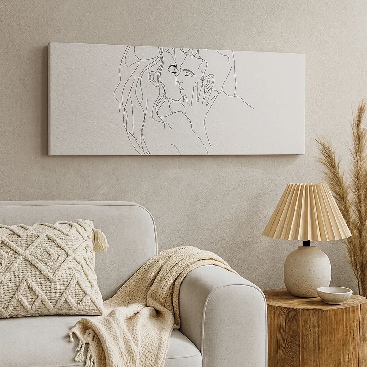 Bild auf Leinwand - Leinwandbild - Dieselbe Linie - 30x30 cm