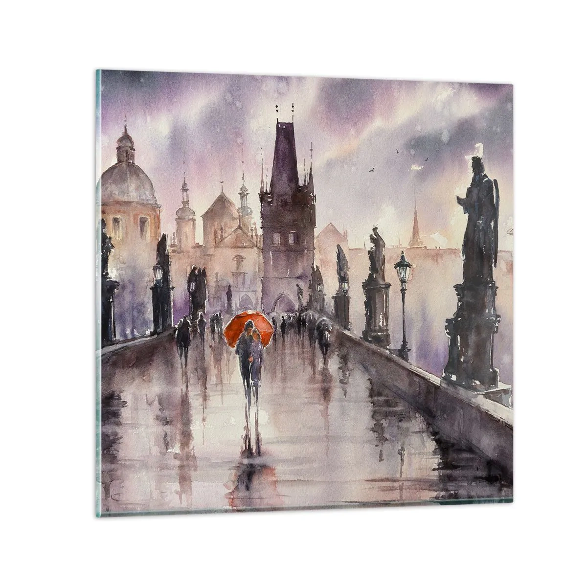 Glasbild - Bild auf glas - Leute verändern sich nicht - 70x70 cm