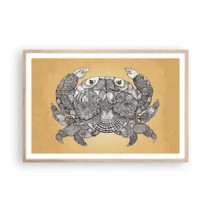 Poster in einem Rahmen aus heller Eiche - Geschichten von Mr. Krabs - 91x61 cm
