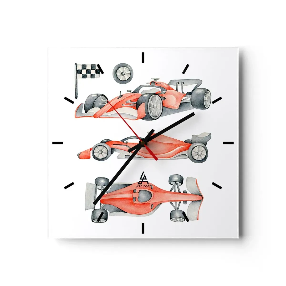 Wanduhr - Glasuhr - Dem Traum folgen - 40x40 cm