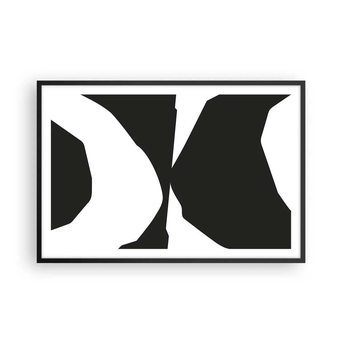 Poster in einem schwarzem Rahmen - Positiv negativ - 91x61 cm