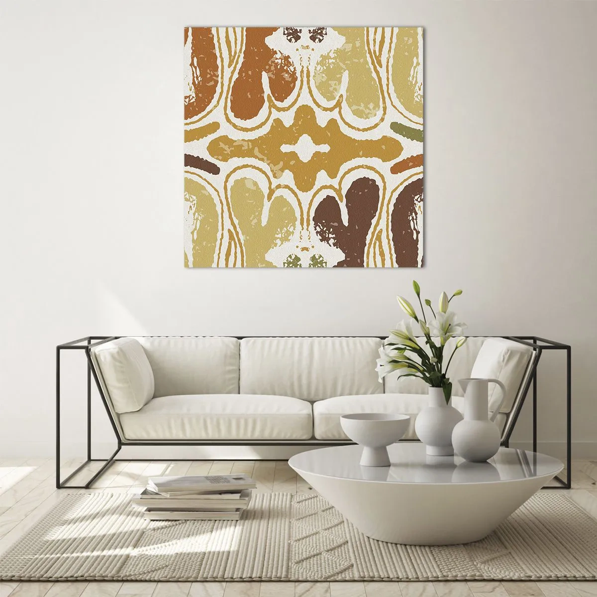 Glasbild - Bild auf glas - Sentimentale Abstraktion - 70x70 cm