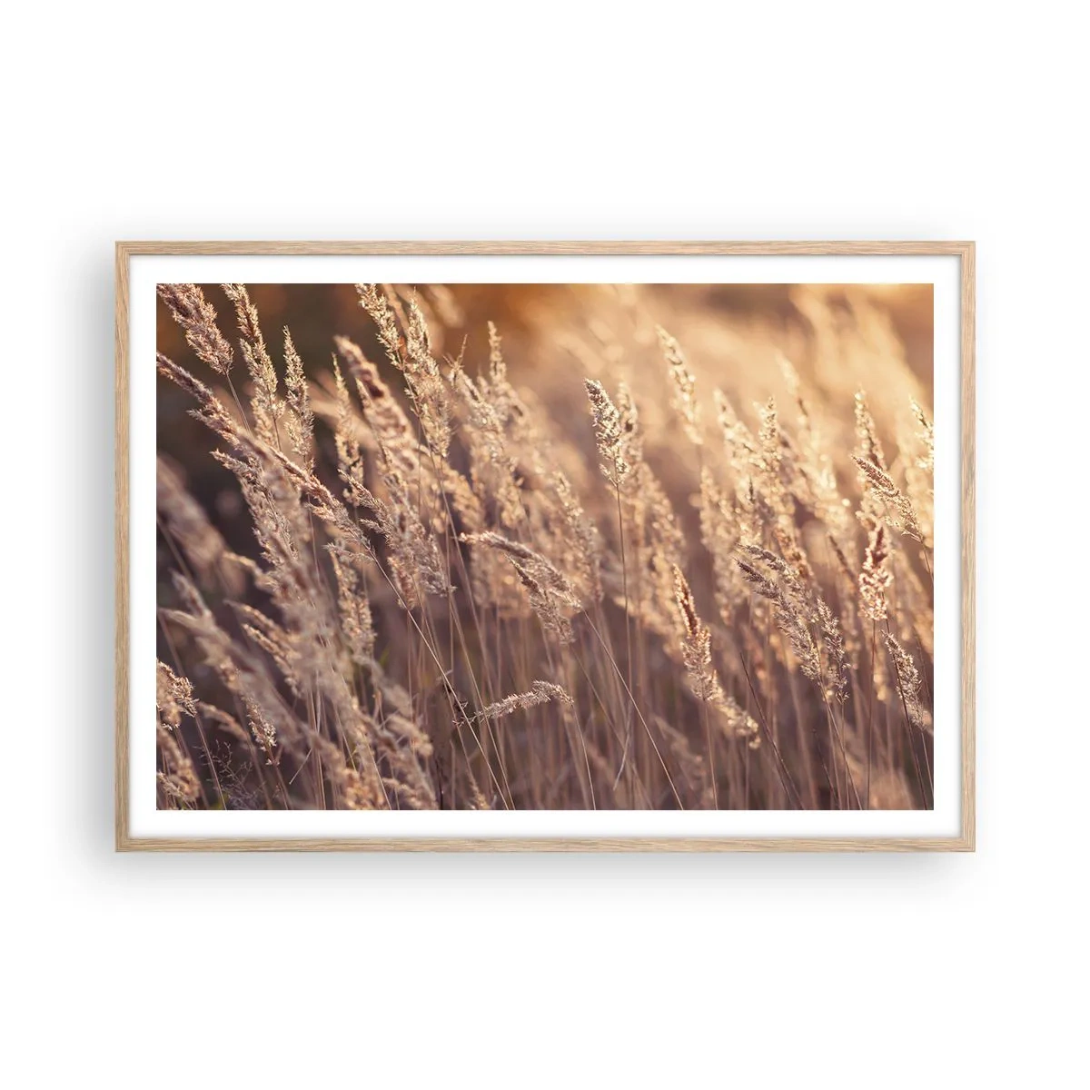 Poster in einem Rahmen aus heller Eiche - Bereit, den Herbst willkommen zu heißen - 100x70 cm