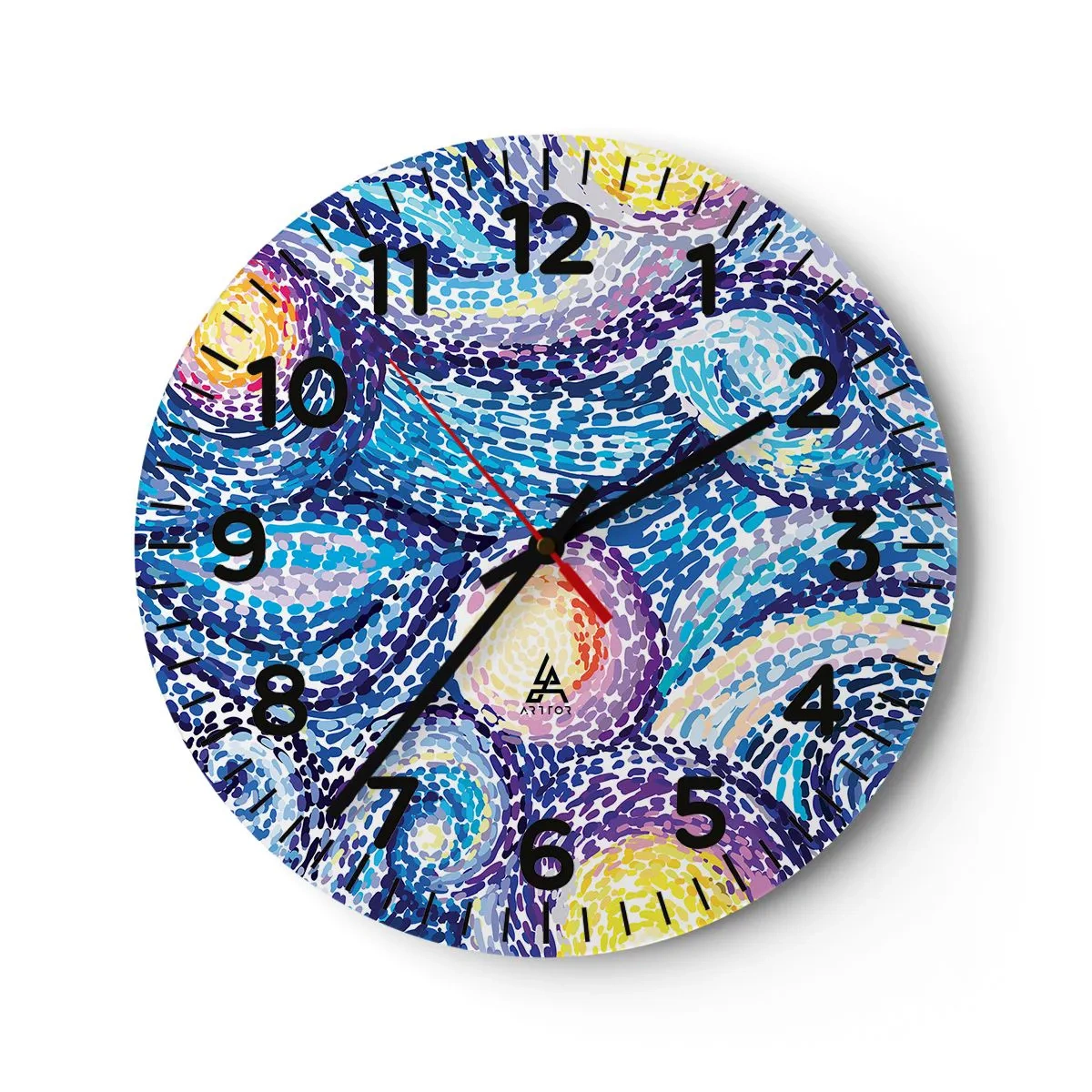 Wanduhr - Glasuhr - Aus einem Gemälde von van Gogh - 30x30 cm