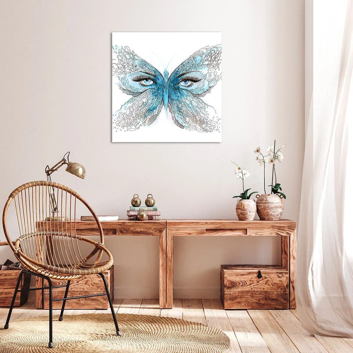 Bild auf Leinwand - Leinwandbild - Eros Blaumeise - 30x30 cm