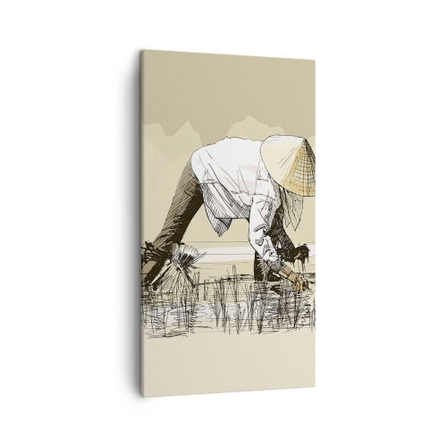 Bild auf Leinwand - Leinwandbild - Erfolgreiche Ernte - 45x80 cm