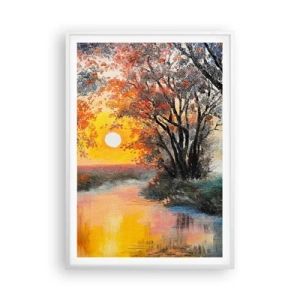 Poster in einem weißen Rahmen - Herbststimmung - 70x100 cm