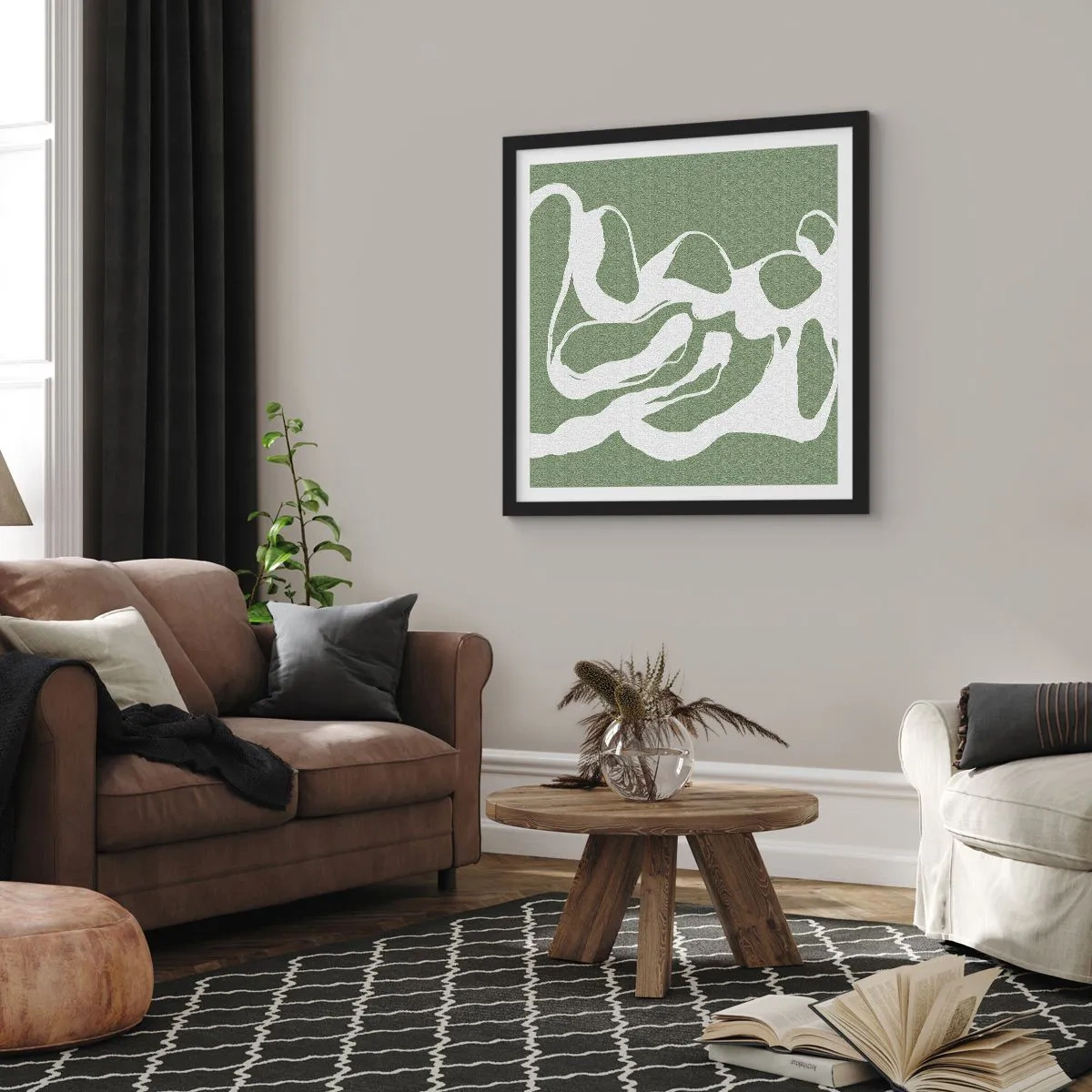 Poster in einem schwarzem Rahmen - Ruf des Weltraums - 30x30 cm