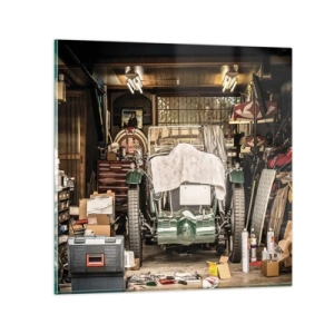 Glasbild - Bild auf glas - Zurück in die Vergangenheit - 40x40 cm