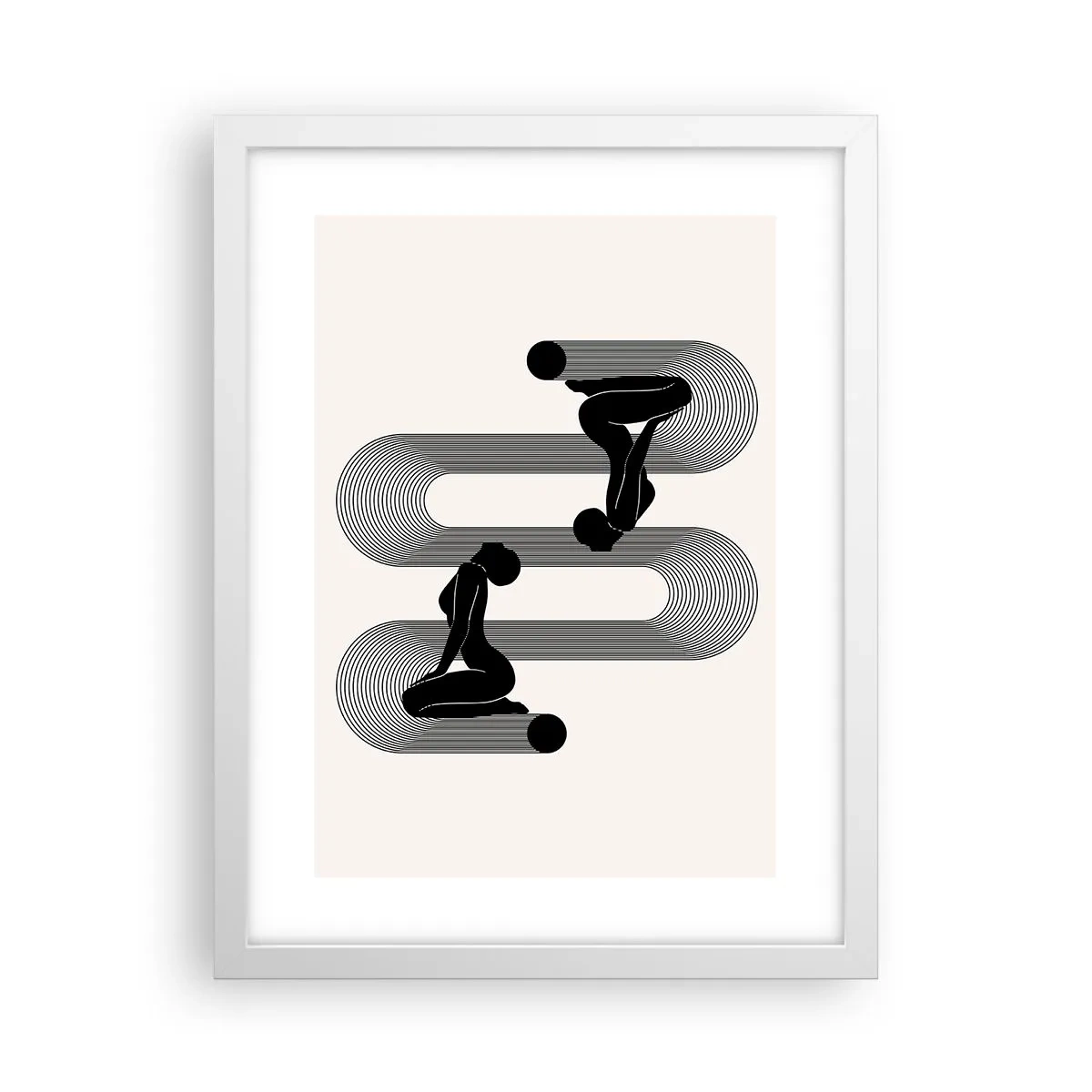 Poster in einem weißen Rahmen - Sinnliche Symmetrie - 30x40 cm