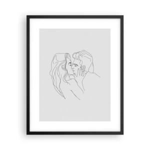 Poster in einem schwarzem Rahmen - Dieselbe Linie - 40x50 cm