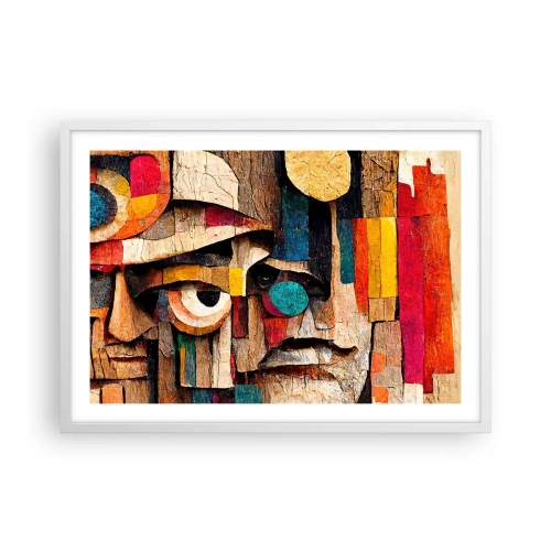 Poster in einem weißen Rahmen - Ich sehe dich… - 70x50 cm