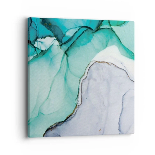 Bild auf Leinwand - Leinwandbild - Eine Studie in Türkis - 40x40 cm