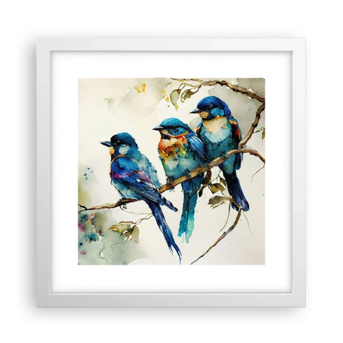 Poster in einem weißen Rahmen - War er beleidigt? - 30x30 cm