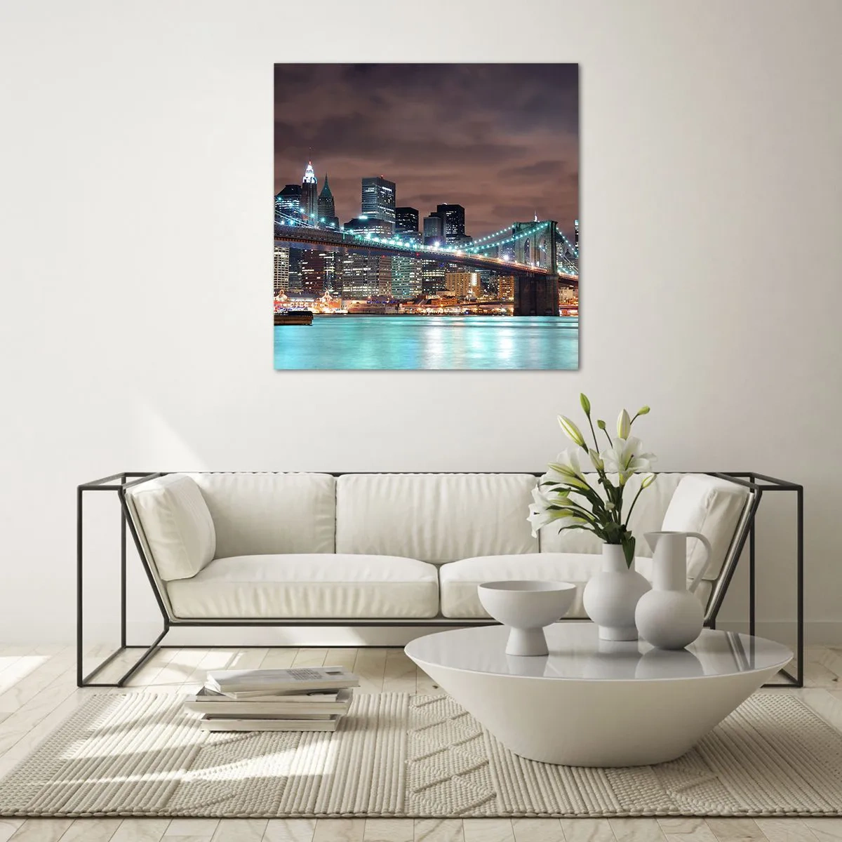 Glasbild - Bild auf glas - Lichter der Großstadt - 40x40 cm