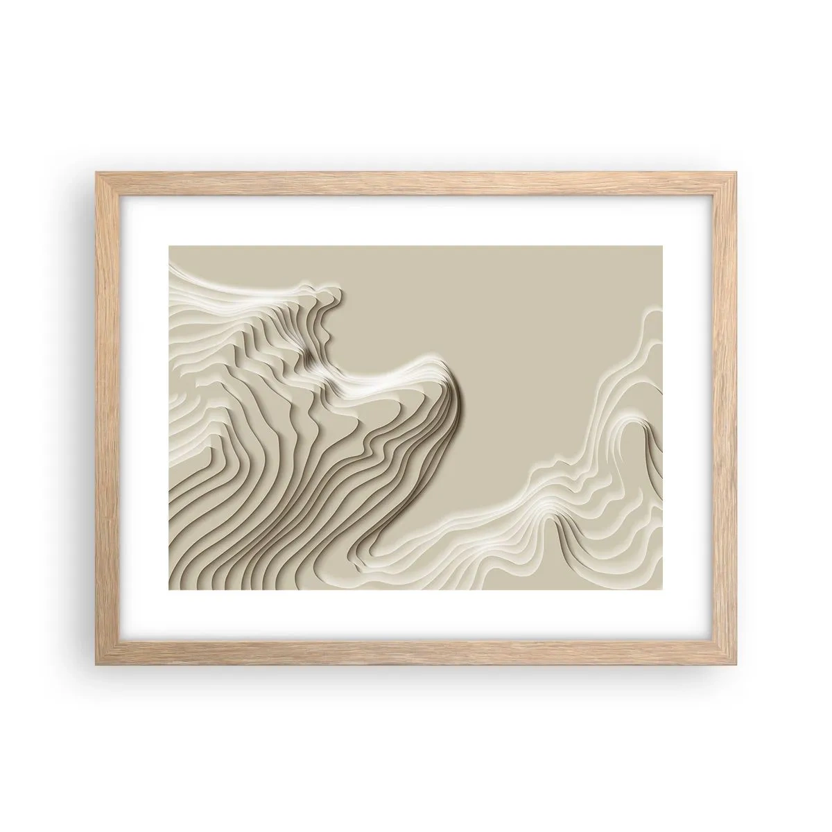 Poster in einem Rahmen aus heller Eiche - Topographie der Kunst - 40x30 cm