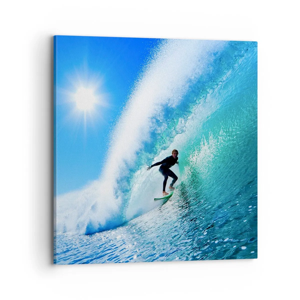 Bild auf Leinwand - Leinwandbild - Durch das große Blau - 70x70 cm