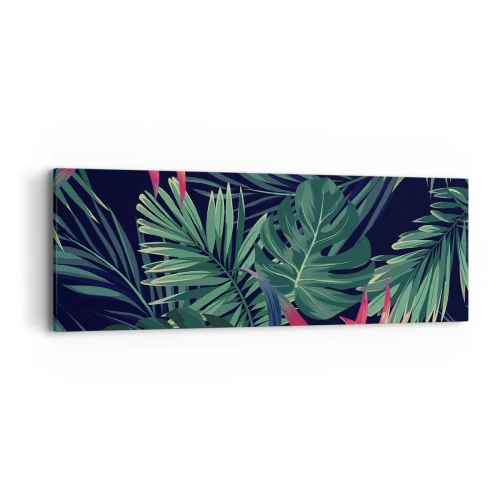 Bild auf Leinwand - Leinwandbild - Im Grünen in Flammen gehen - 90x30 cm