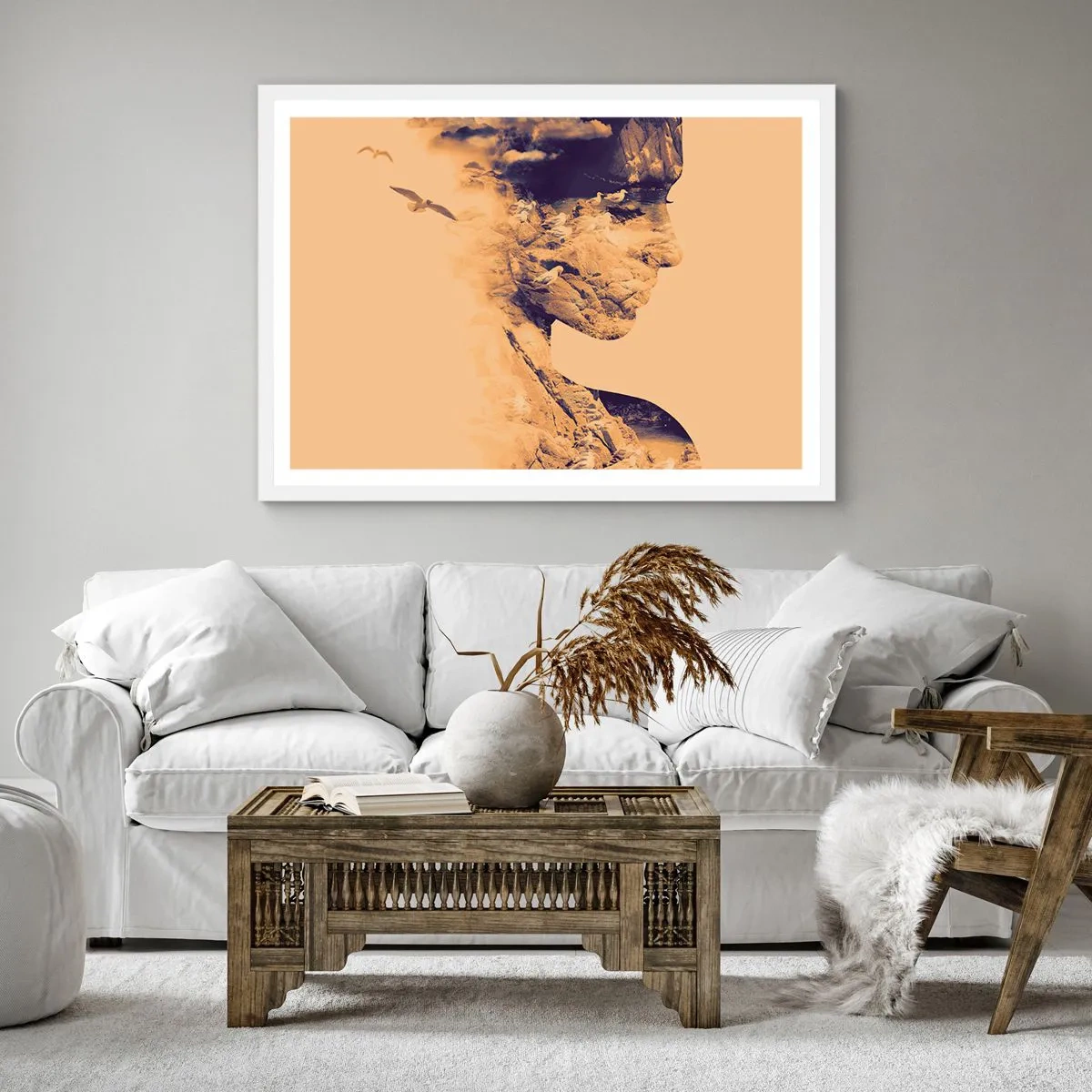 Poster in einem weißen Rahmen - Von Natur aus schön - 50x50 cm