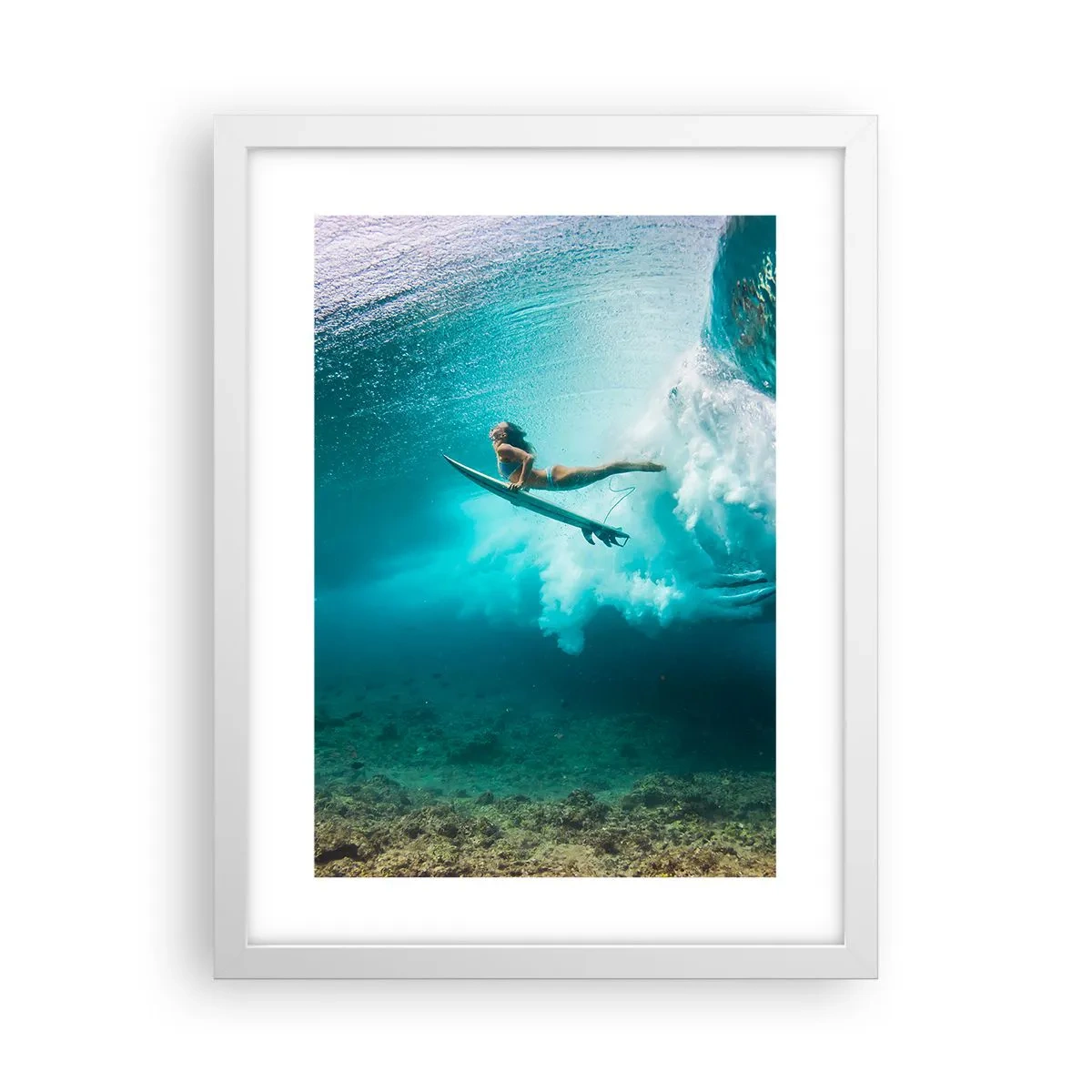 Poster in einem weißen Rahmen - Unterwasserwelt - 30x40 cm