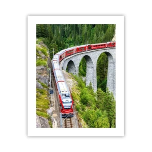 Poster - Eisenbahn für Bergblick - 40x50 cm