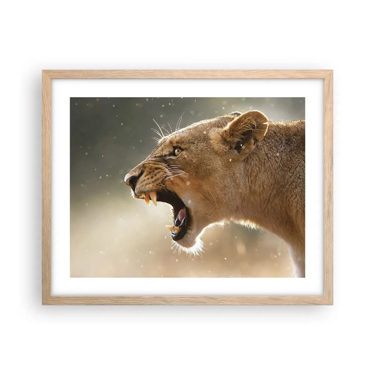 Poster in einem Rahmen aus heller Eiche - Versuch, nicht zuzuhören - 50x40 cm
