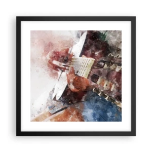 Poster in einem schwarzem Rahmen - Und was halten Sie davon? - 40x40 cm