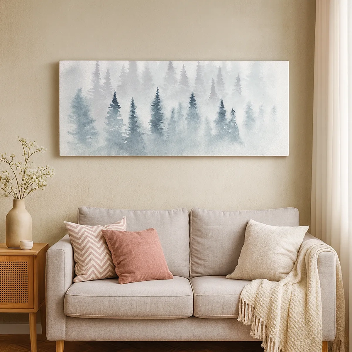 Bild auf Leinwand - Leinwandbild - In Nebel gehüllt - 30x30 cm