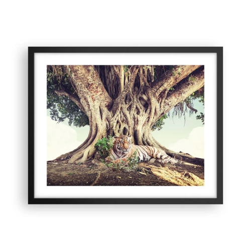 Poster in einem schwarzem Rahmen - Blick aus dem Buch Genesis - 50x40 cm