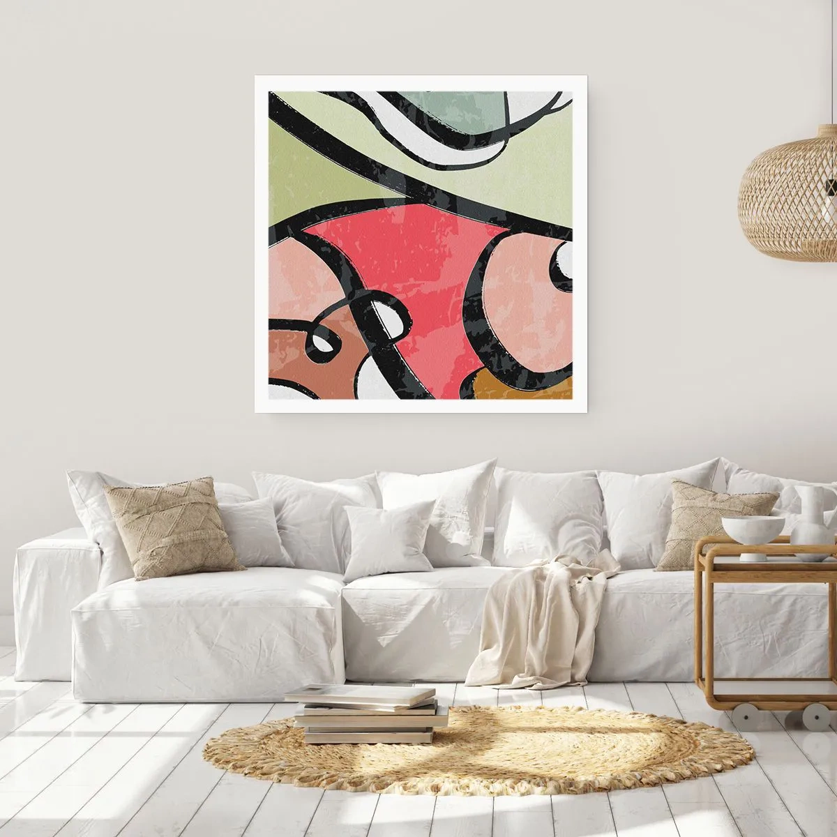 Poster - Pirouetten unter Farben - 40x40 cm