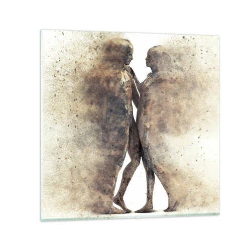 Glasbild - Bild auf glas - Sie erhoben sich aus dem Staub, um zu lieben - 70x70 cm