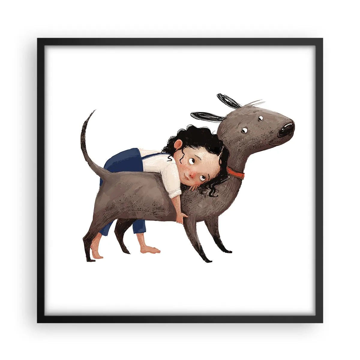 Poster in einem schwarzem Rahmen - Beste Freunde - 50x50 cm