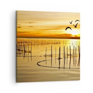 Bild auf Leinwand - Leinwandbild - In der Fischerei - 60x60 cm