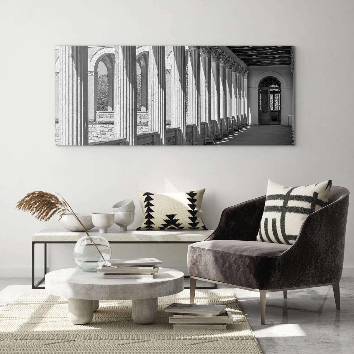 Glasbild - Bild auf glas - Sonnige Arkade - 100x40 cm