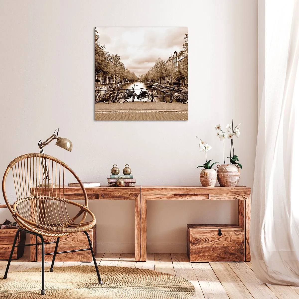 Bild auf Leinwand - Leinwandbild - Niederländische Atmosphäre - 40x40 cm