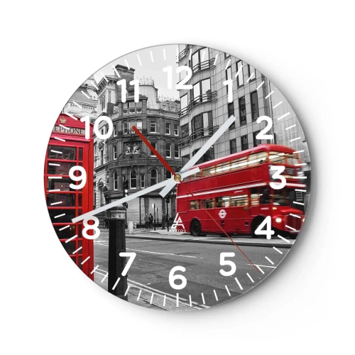 Wanduhr - Glasuhr - Das Rotste in Europa - 30x30 cm