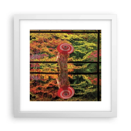 Poster in einem weißen Rahmen - Im Tempel der Natur - 30x30 cm