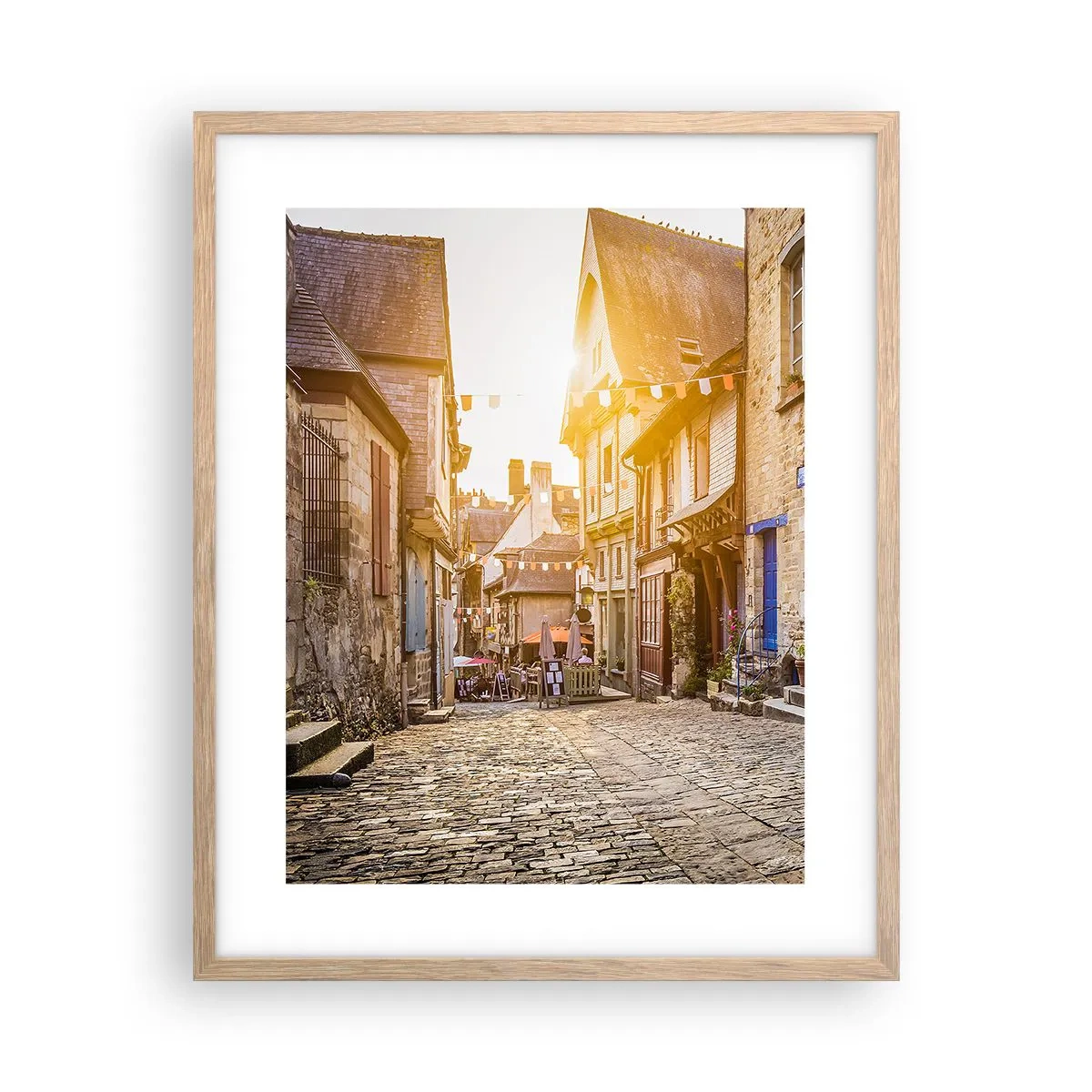 Poster in einem Rahmen aus heller Eiche - Der weiße Geist der Stadt - 40x50 cm