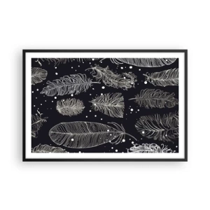 Poster in einem schwarzem Rahmen - Gefiederte Spitze - 91x61 cm