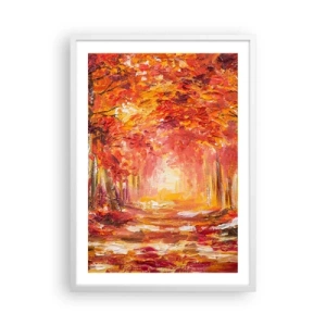 Poster in einem weißen Rahmen - Kupferwald - 50x70 cm