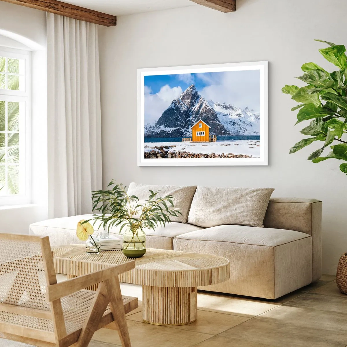 Poster in einem weißen Rahmen - Skandinavische Feiertage - 40x30 cm