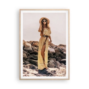 Poster in einem Rahmen aus heller Eiche - Die Magie der Steine - 70x100 cm