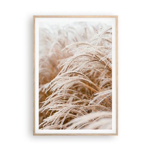 Poster in einem Rahmen aus heller Eiche - Verbeuge dich vor der Herbstsonne - 70x100 cm