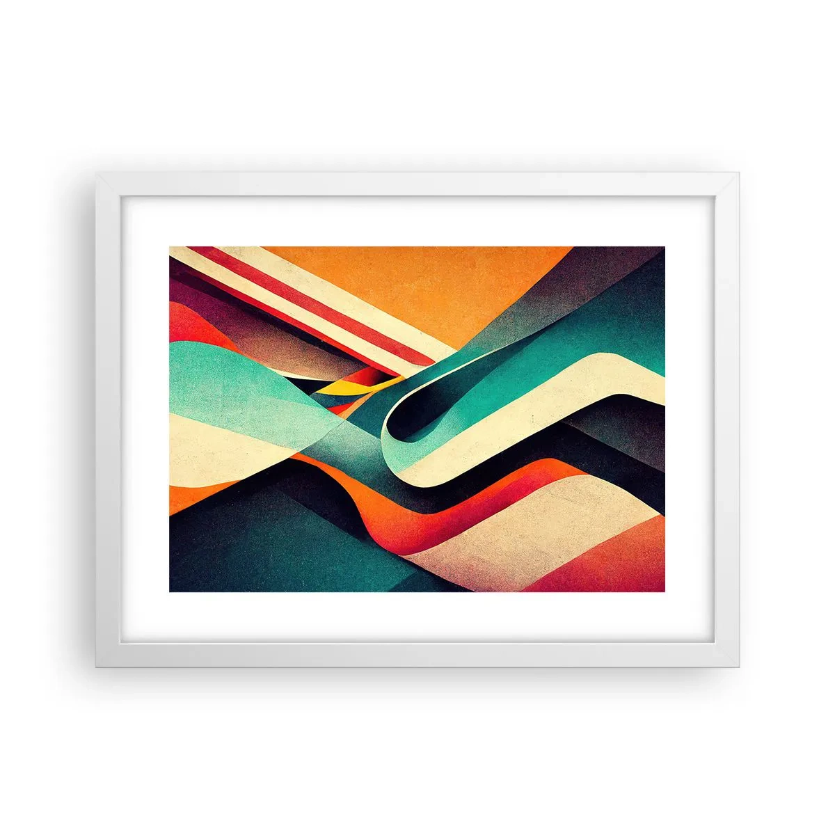 Poster in einem weißen Rahmen - Intensive Komposition - 40x30 cm