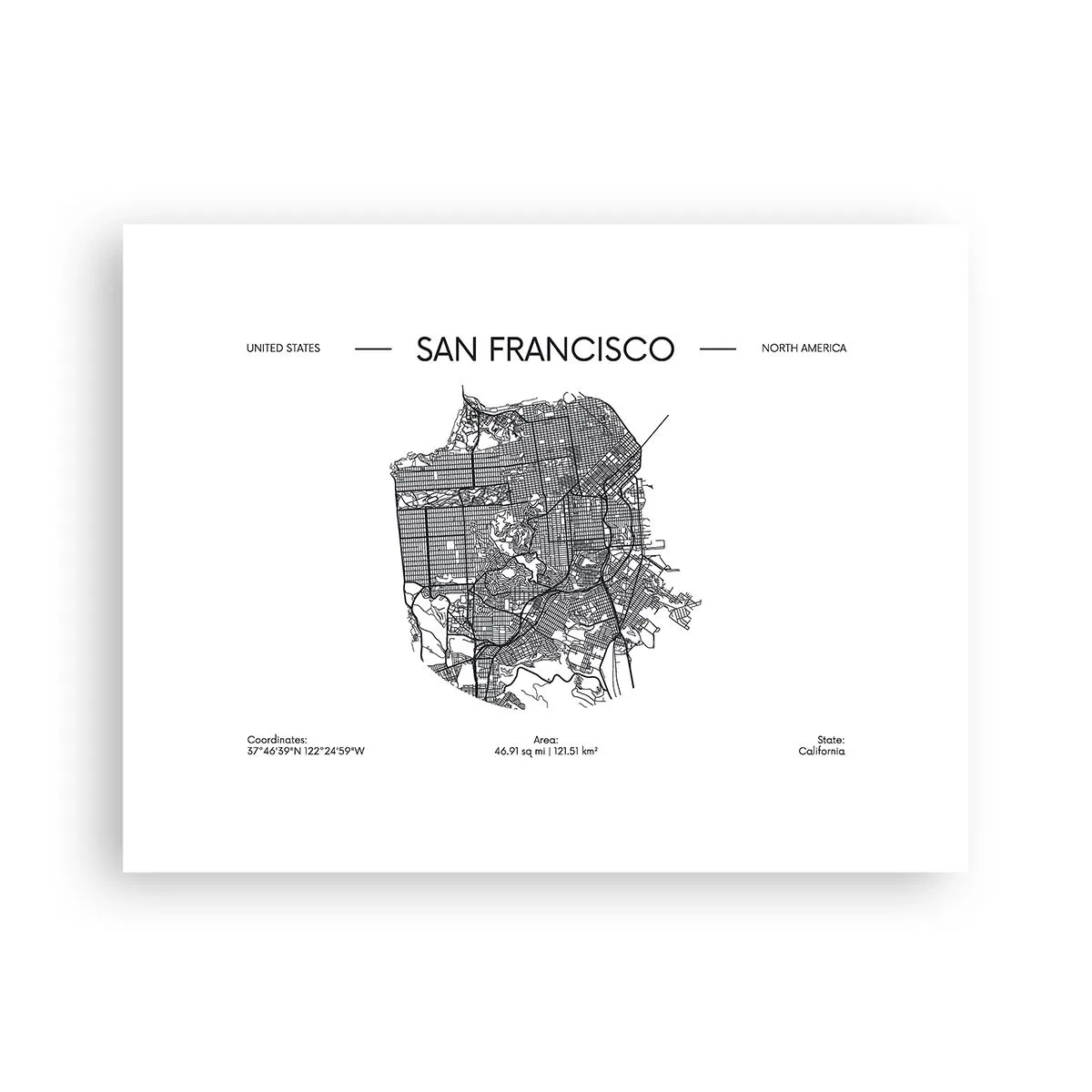Poster - Anatomie von San Francisco - 40x30 cm