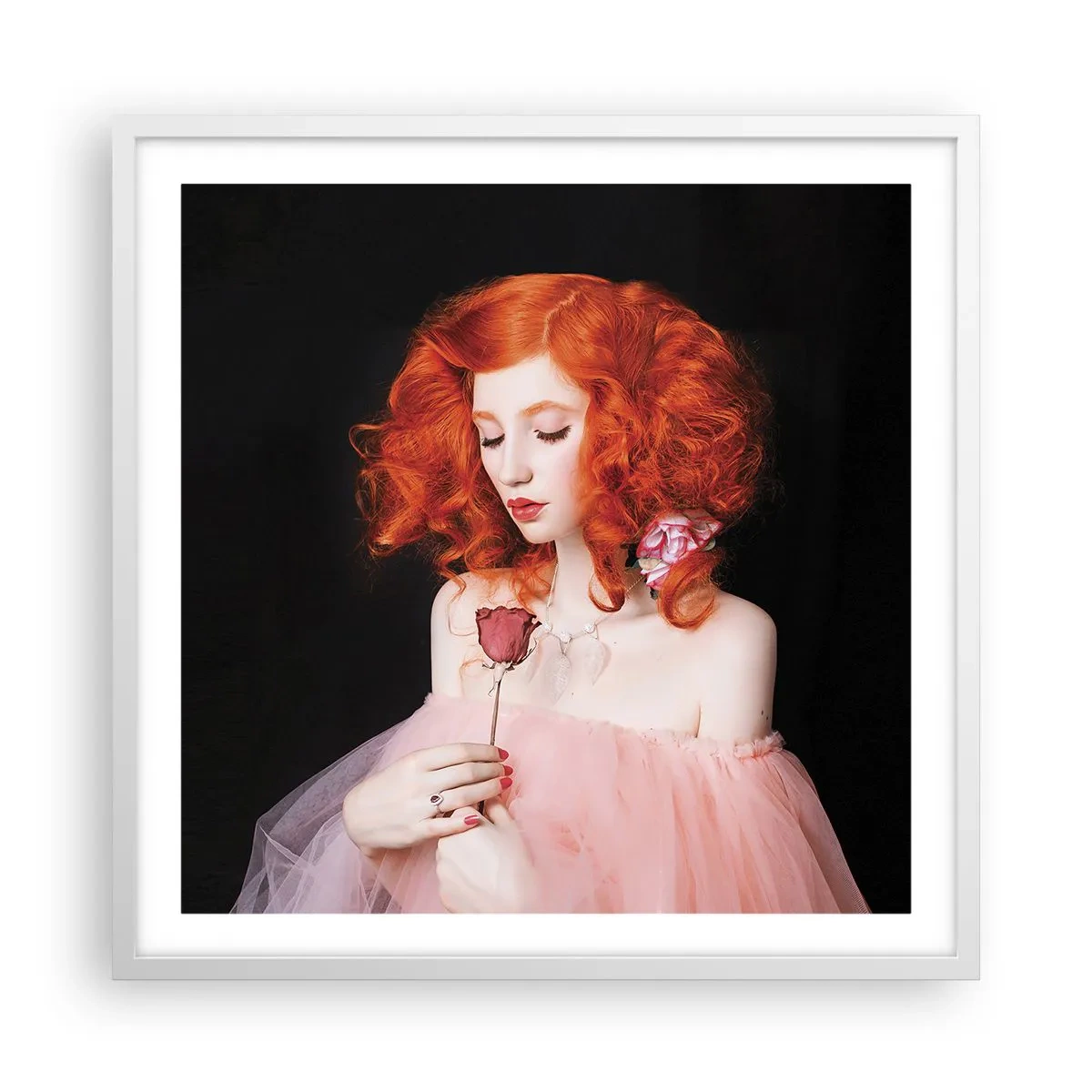 Poster in einem weißen Rahmen - Im barocken Stil - 60x60 cm