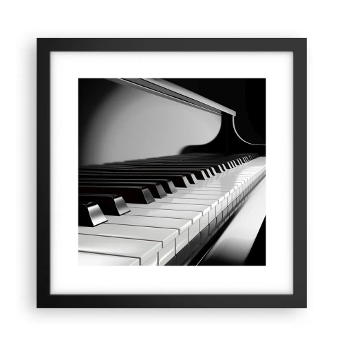Poster in einem schwarzem Rahmen - Harmonie von Formen und Farben - 30x30 cm