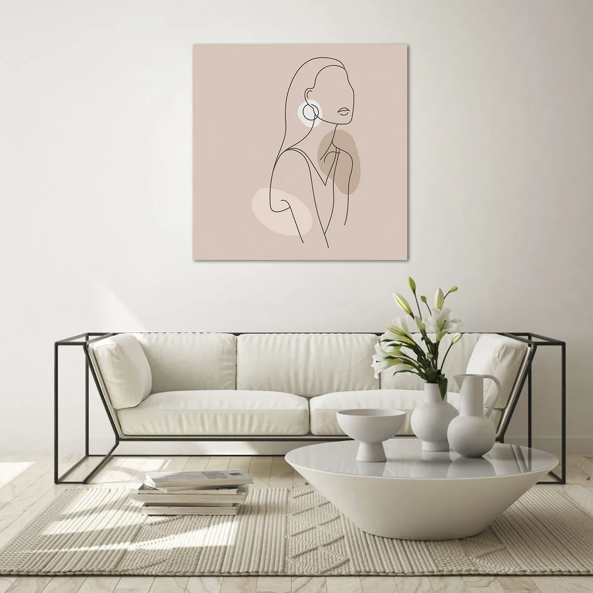 Glasbild - Bild auf glas - Mädchenhafte Ikone - 50x50 cm