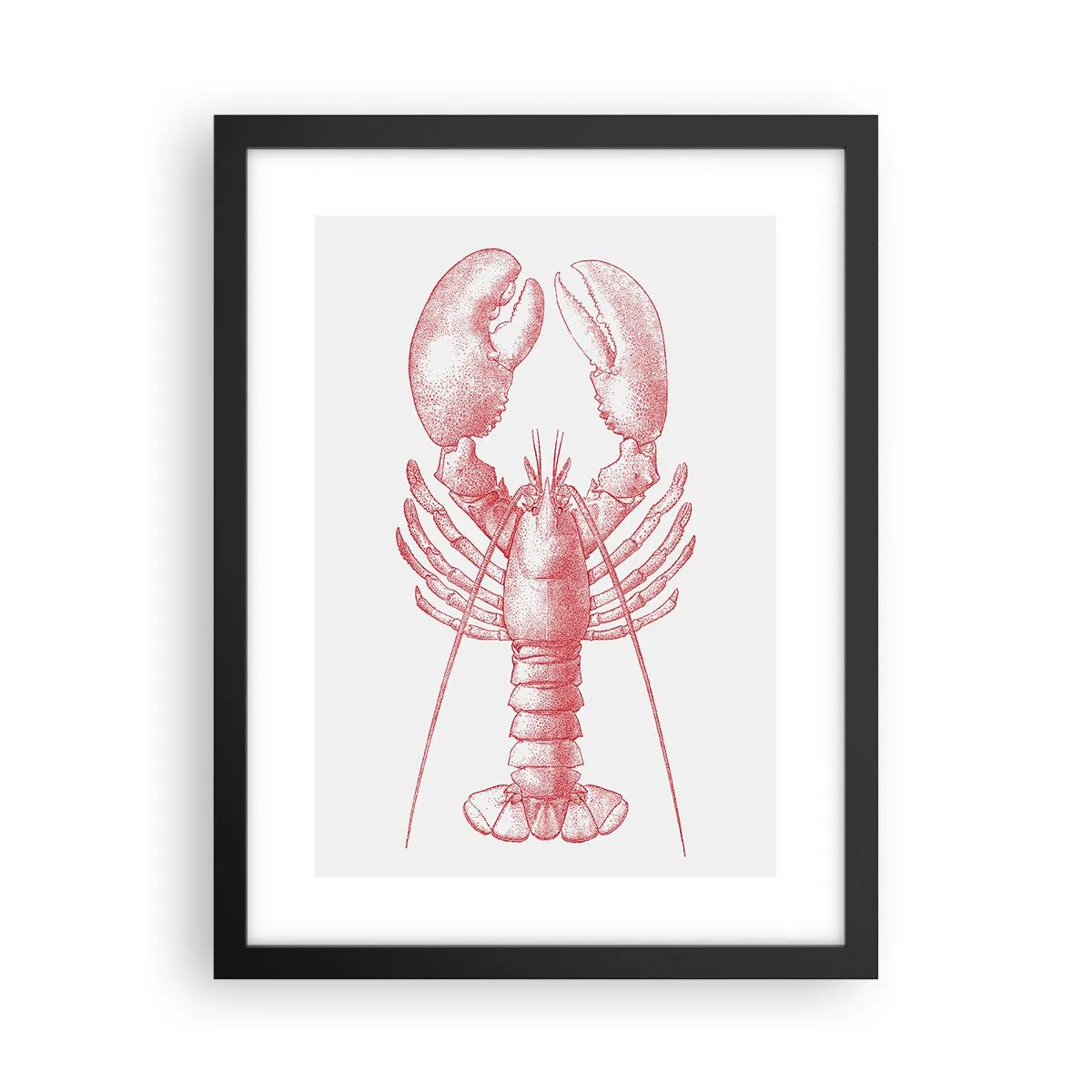 Poster in einem schwarzem Rahmen - Hummer, der Homers würdig ist - 30x40 cm
