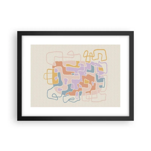 Poster in einem schwarzem Rahmen - Labyrinth – ein freudiges Abenteuer - 40x30 cm